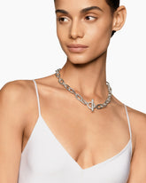 DY Madison® Toggle Chain Necklace in Sterling Silver with Diamonds, 11mm